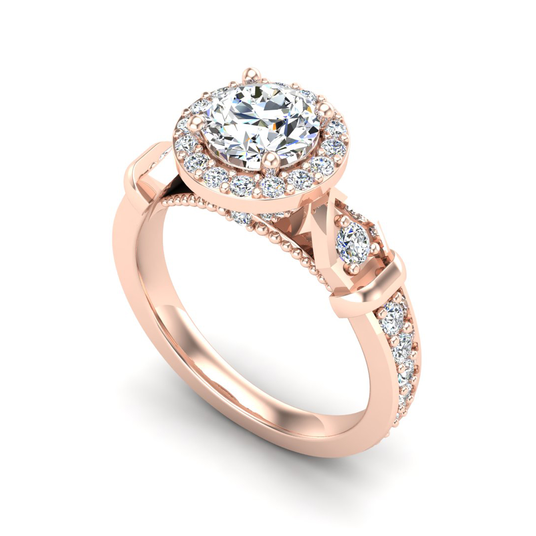 Brynn Halo Engagement Ring